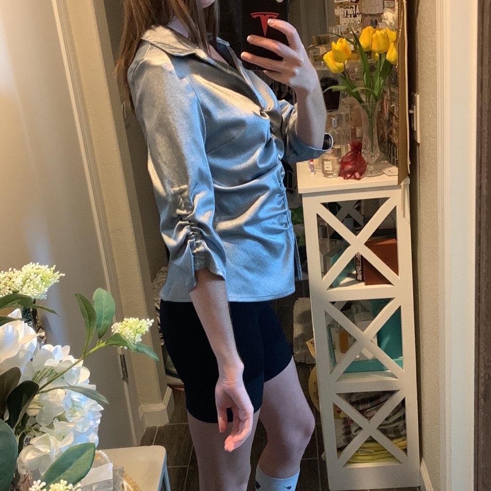 Silver Jean Blazer - image 3